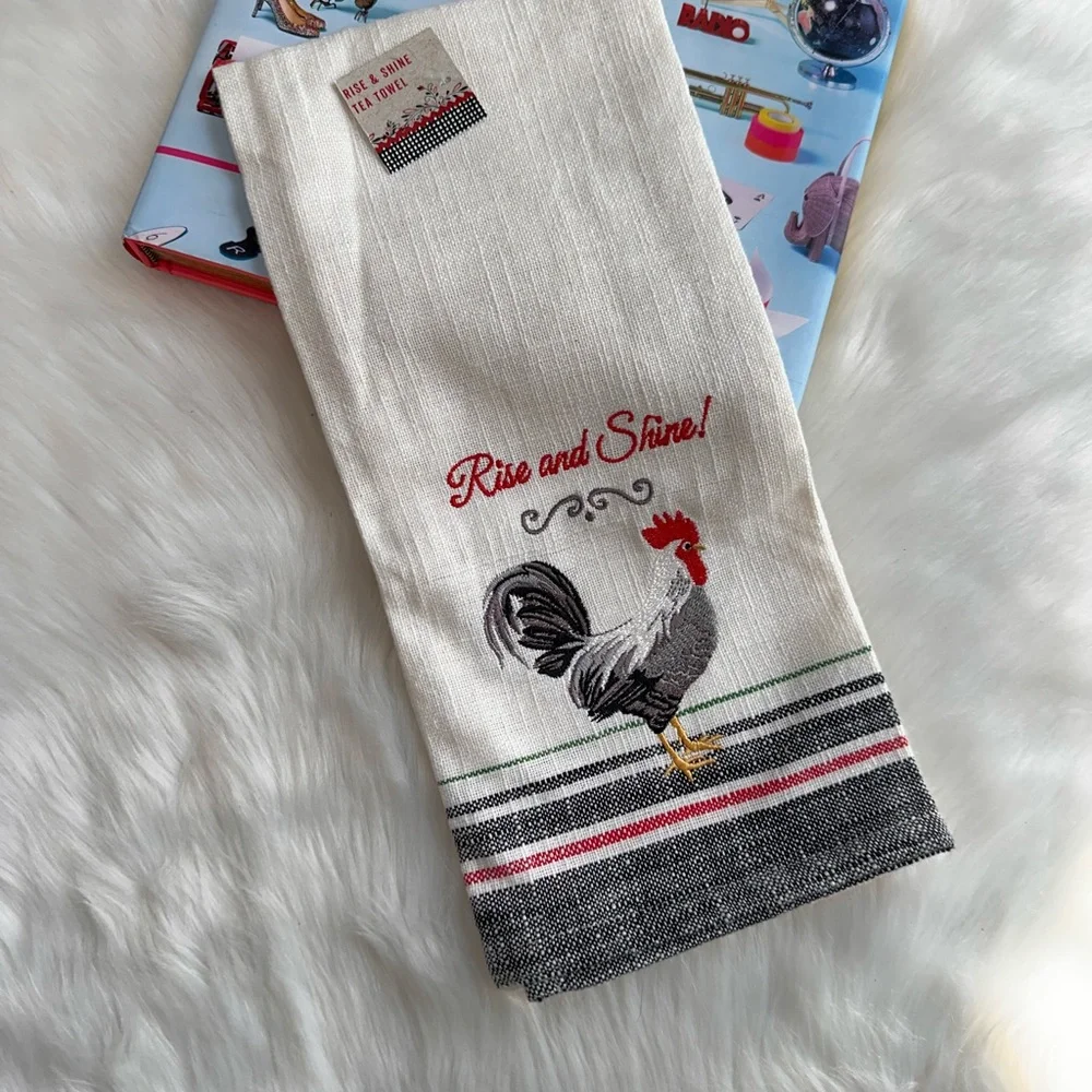 NWT Rise and Shine Rooster Kitchen Towel